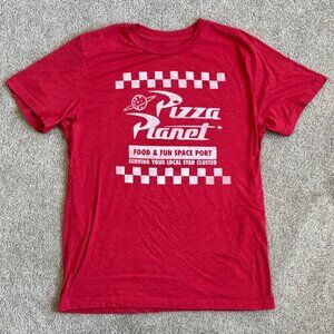 Disney Pixar Toy Story Pizza Planet Red Shirt Adult Size Large Red